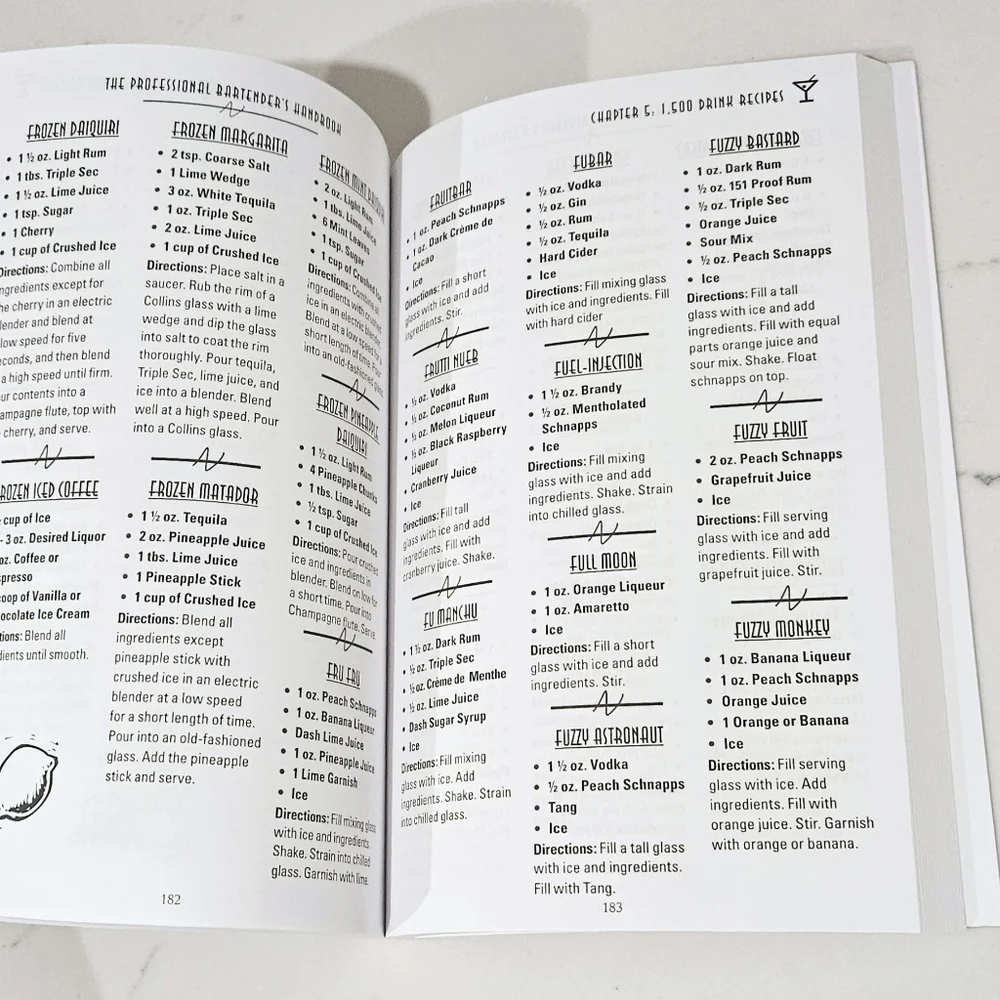 The Professional Bartender's Handbook: A Recipe for Every Drink Known Book BOGO